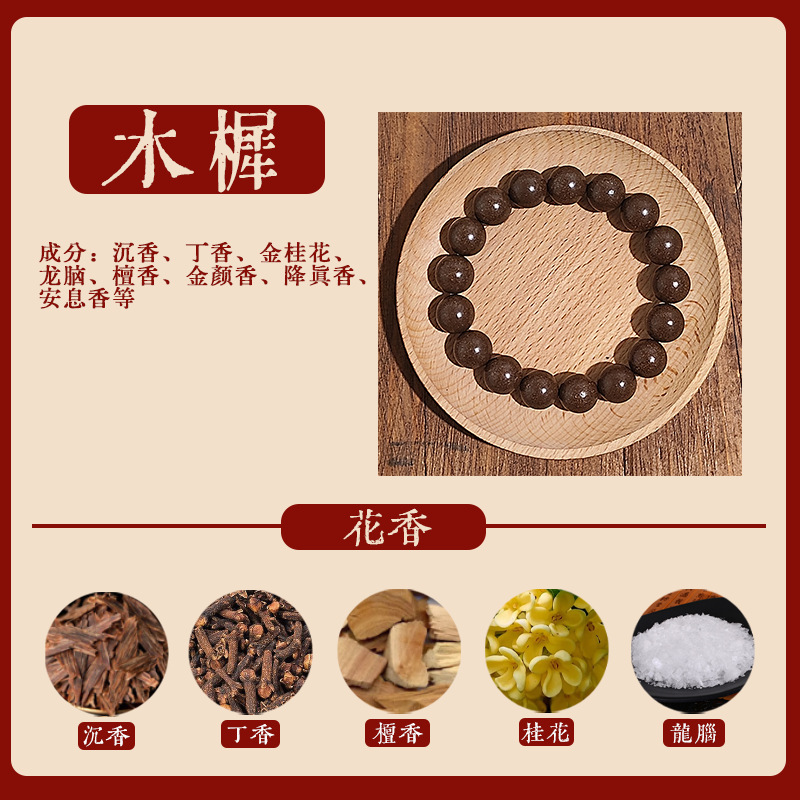 直播天然合香珠手工古法药香持久文玩降真香中药手串佛珠|undefined