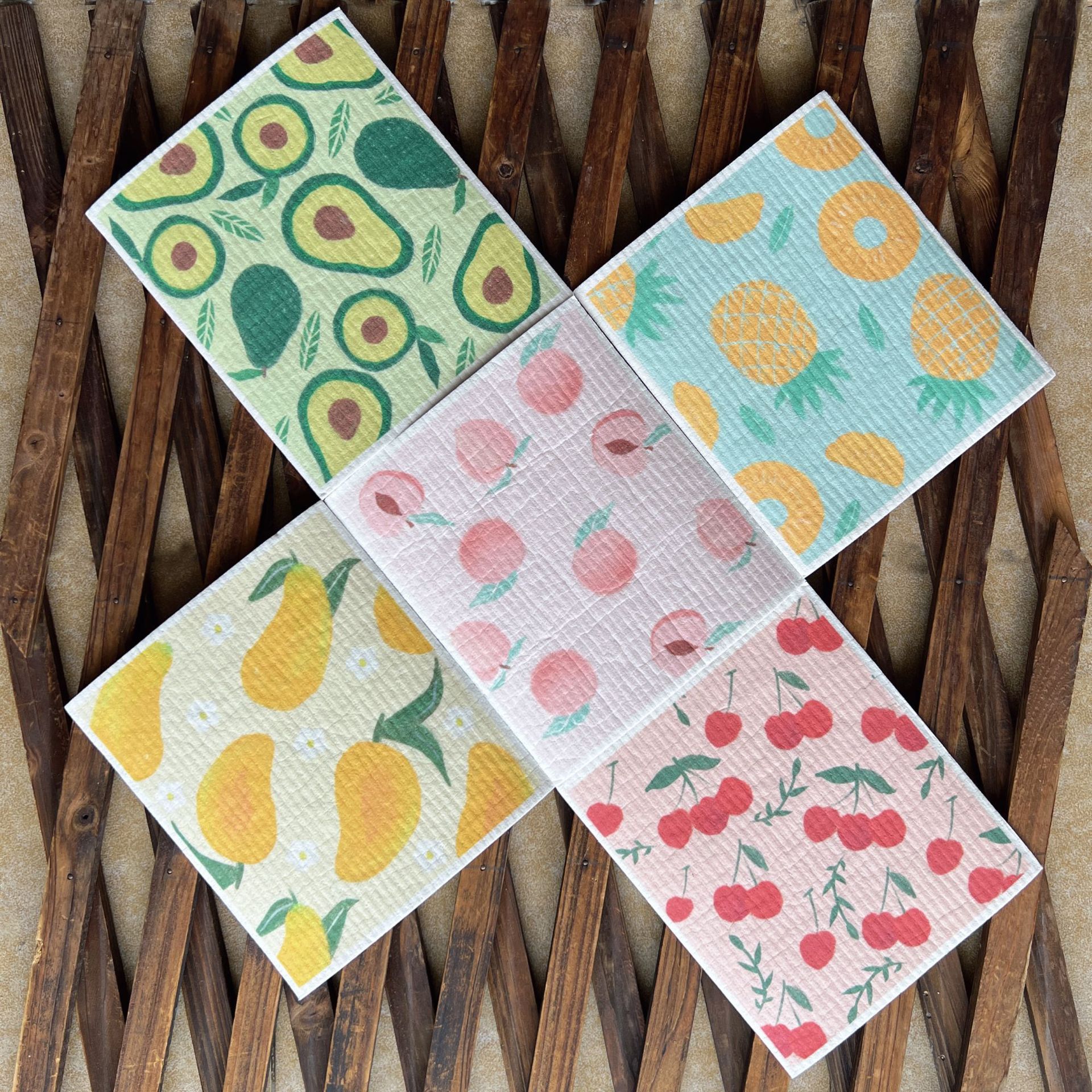 Toallas suecas alemanas dm toallas absorbentes de agua sin aceite eco pulpa de algodón impresa toallas de cocina