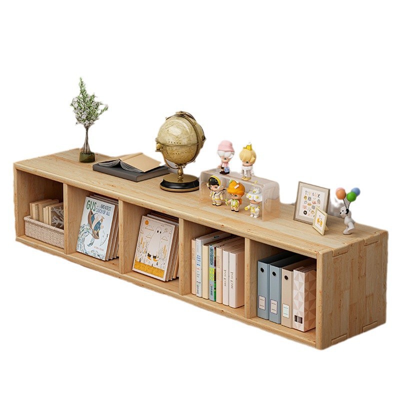 Todos los gabinetes de ventana de madera maciza, gabinetes de almacenamiento, estantes de balcón, estantes, armarios largos de una sola capa contra la pared, estanterías cortas de piso a techo