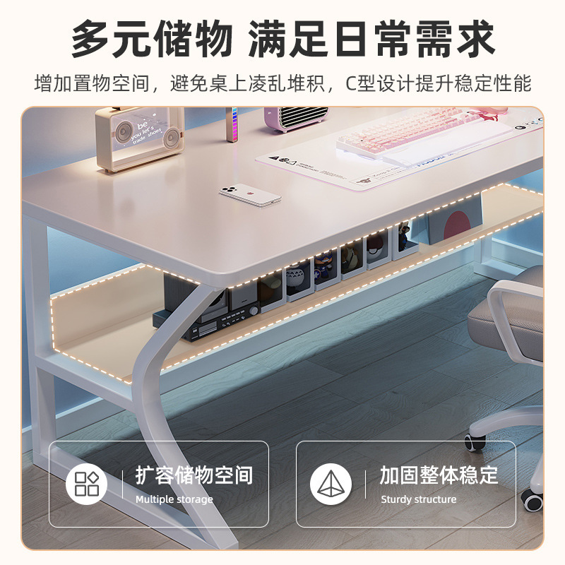 Mesa de dormitorio para niñas, casa de alquiler simple rectangular, escritorio de estudio para el hogar, escritorio para computadora de escritura, banco de trabajo, casa de alquiler