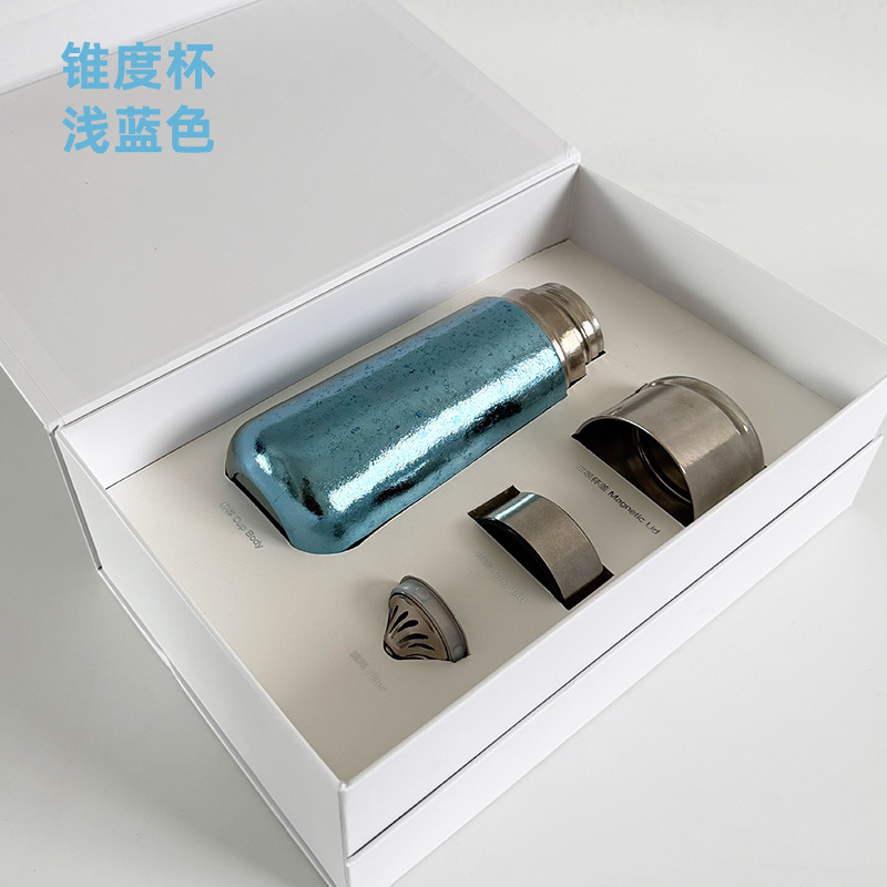 新しい純チタン磁気断熱カップ、ハイエンドビジネス煮込みティーカップ、大容量メンズチタンカップ、ティーカーウォーターカップ|undefined