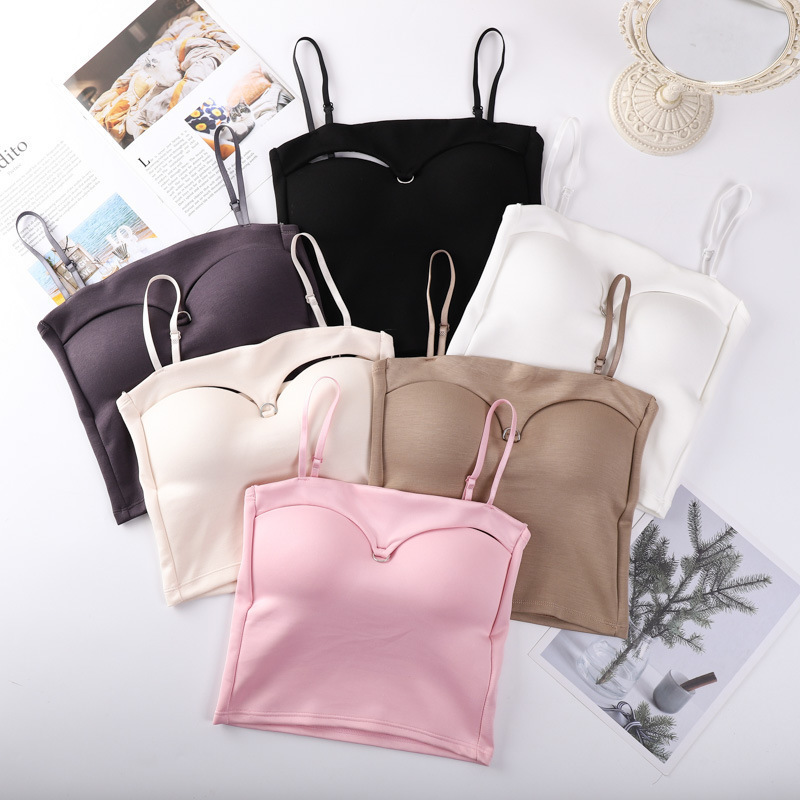 Sexy Hot Girl design hollow-out sling back women's summer new pure desire style slim-fit exposed navel can be worn outside top fashion