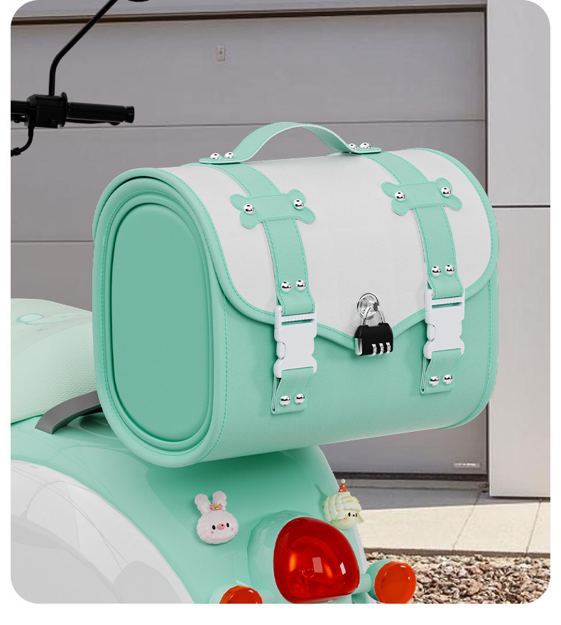 Universal large-capacity waterproof motorcycle storage trunk bag for electric vehicles, battery bike hanging bag, tail bag wholesale