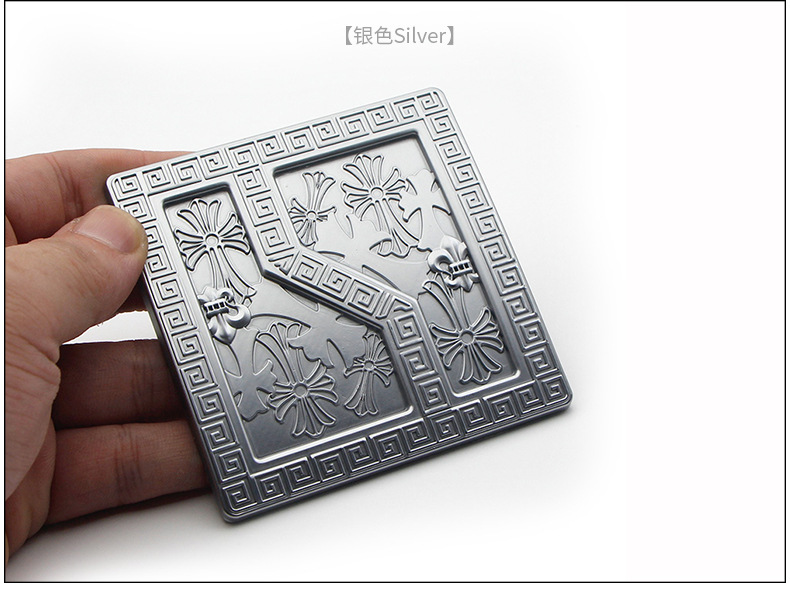 Suitable for Zeekr 9X8X front hood emblem, grille emblem, blackened personalized emblem, Chrome-style metal embossed design