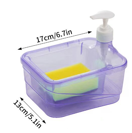 Cross-border factory kitchen detergent press sponge polishing press box cleaning brush soap box soap box
