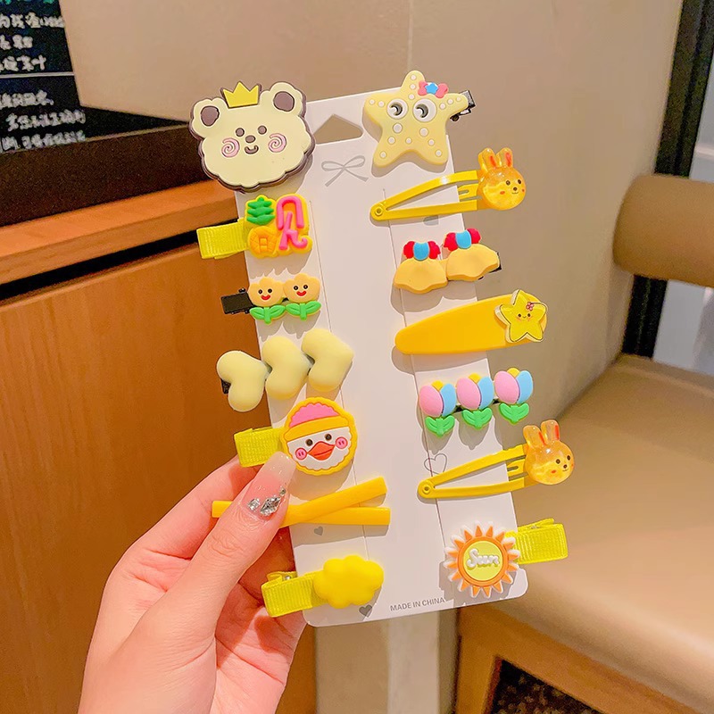 Horquilla de los niños bebé no duele el abrigo del pelo flequillos rotos horquilla tocado niña bebé clip pelo accesorios