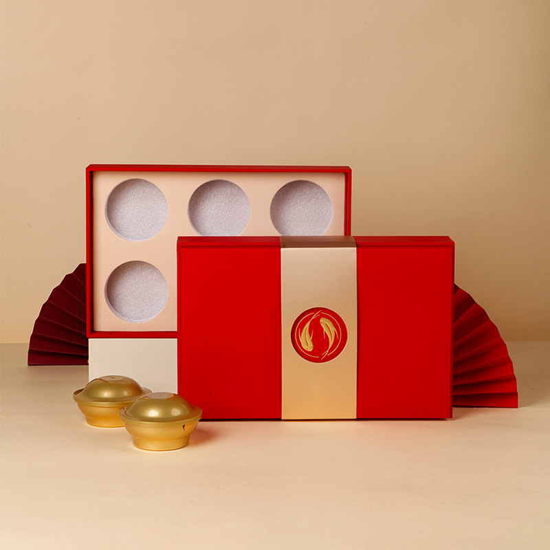 触感红天地盖茶叶礼品盒通用带手提袋现货可定印logo茶礼国潮风