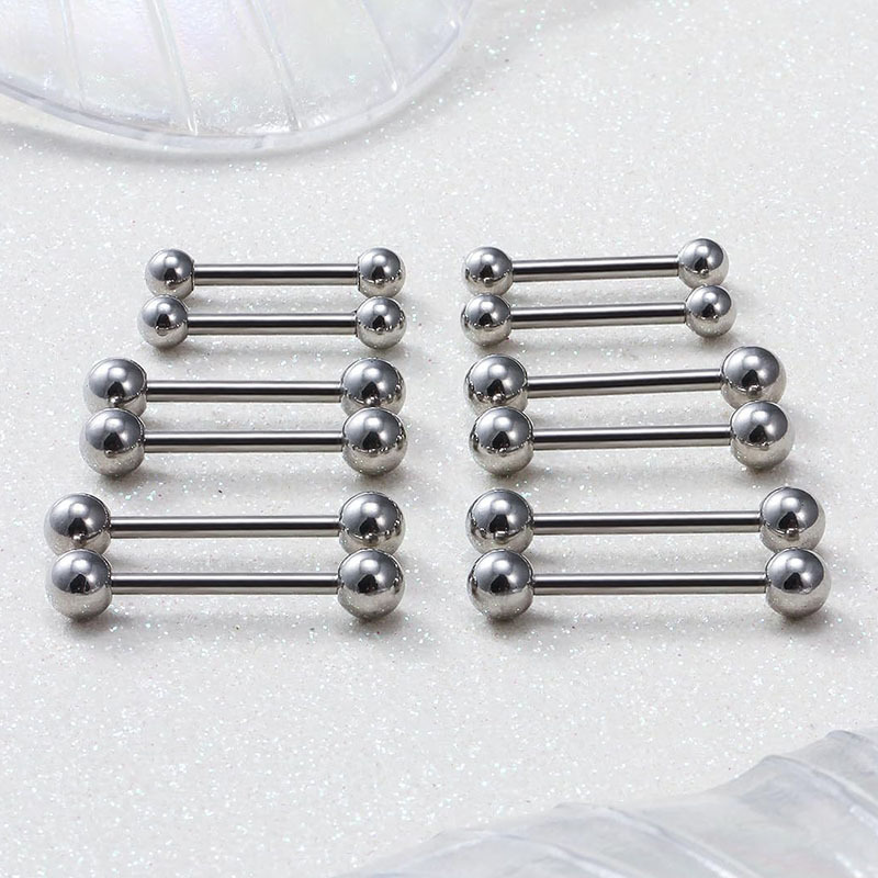 G23 Titanium External Thread Straight Rod Tongue Bar Lip Labret Stud - F136 Alloy Ear Cartilage Nose Body Piercing Jewelry detail image 9