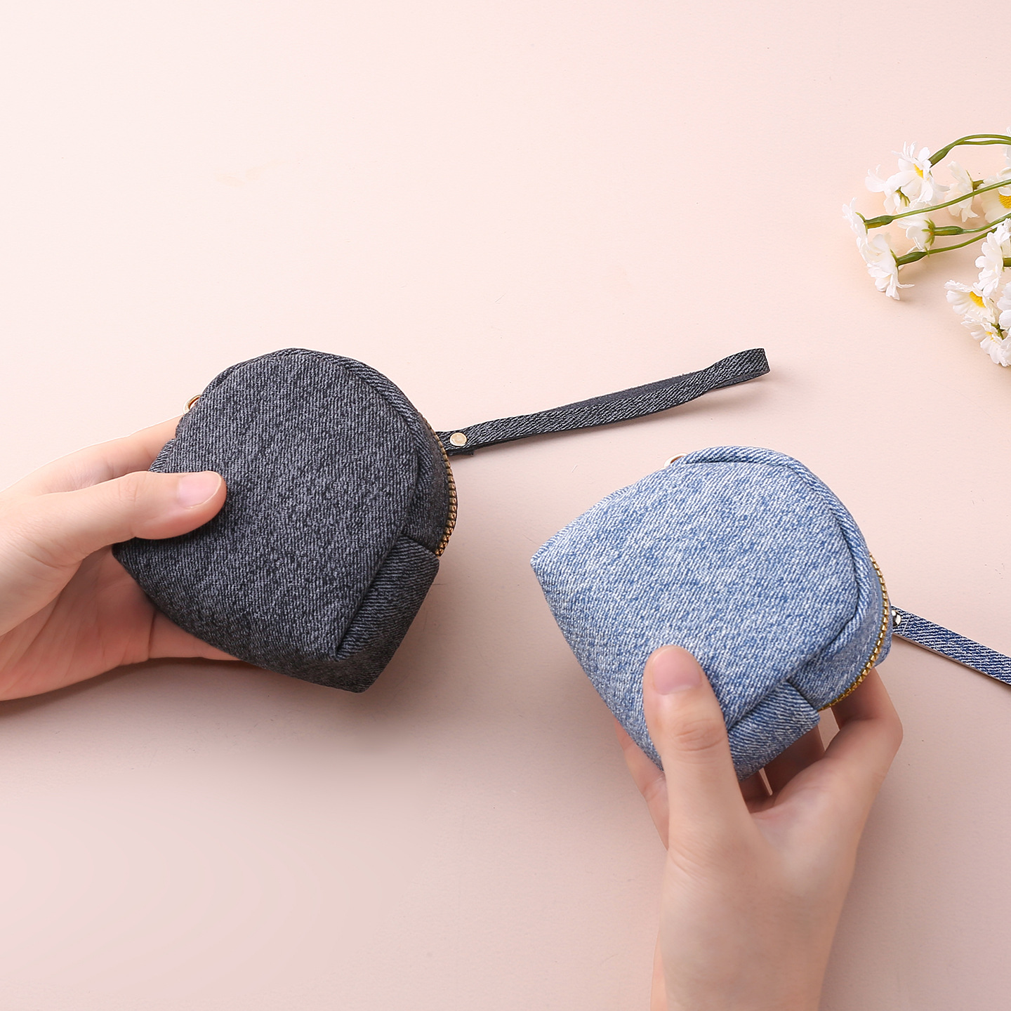 Bolsa de llaves transfronterizas mini bolso de cambio bolso de almacenamiento de auriculares bolso de llaves pareja bolso colgante bolso de vaquero