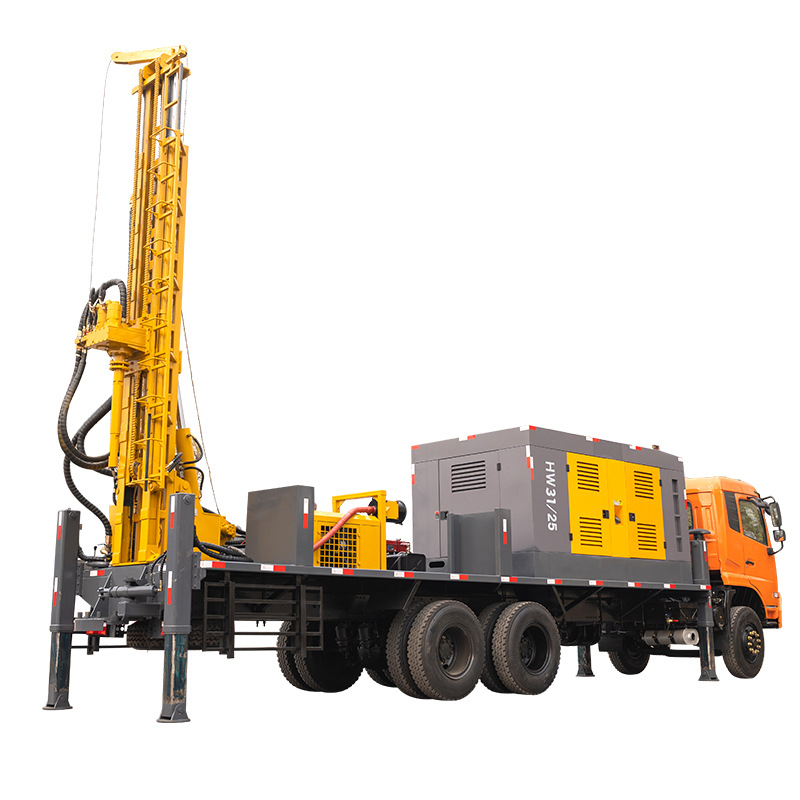 Hengwang máquina de perforación de pozo montada en vehículo 300m máquina de perforación neumática gran máquina de perforación de pozo de aguas profundas máquina de perforación montada en vehículo