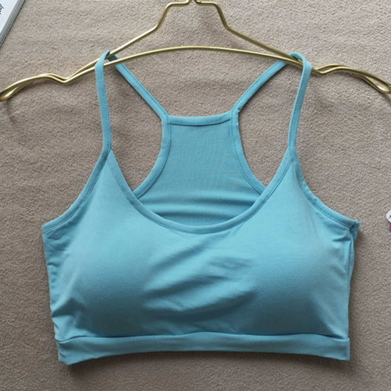 Маленький Топ без трубки 1021 I-образный модальный женский базовый обернутый сундук с нагрудной подушечкой на спине, маленький внутренний износ