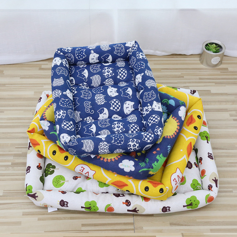 Factory Direct Sale Four Seasons Dog Bed All Flax Dog Cushion Cat Nap Mat Pet Bed Dog and Cat Daily Bed Mat