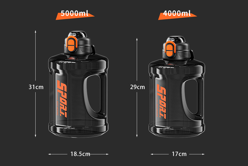 Extra Large Capacity Plastic Bottle High Temperature Resistant Ton Bucket 2025 Summer New Model For Men Sports_voghion.com