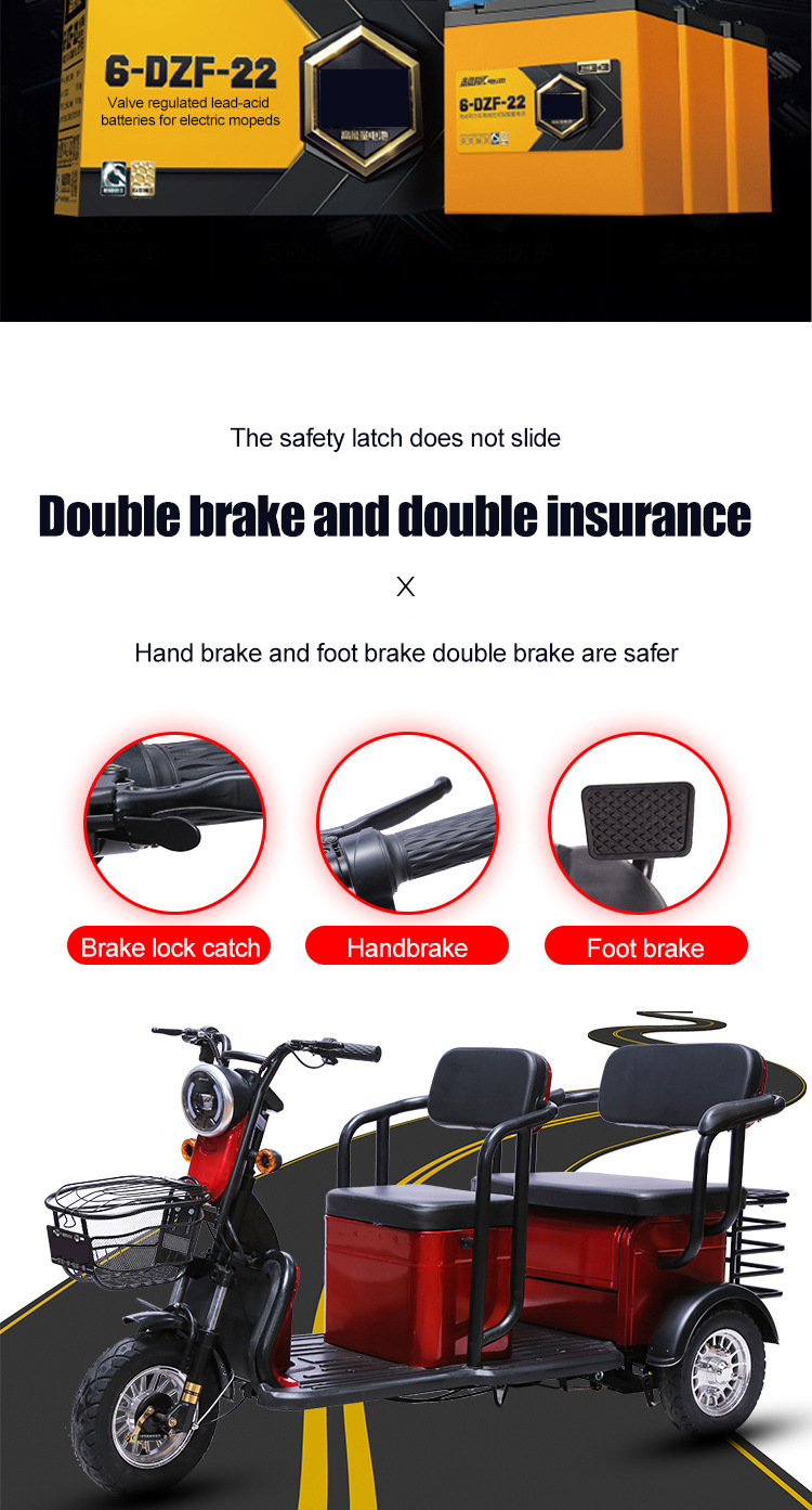 Elderly Mobility Scooter Customizable Logo Electric Tricycle