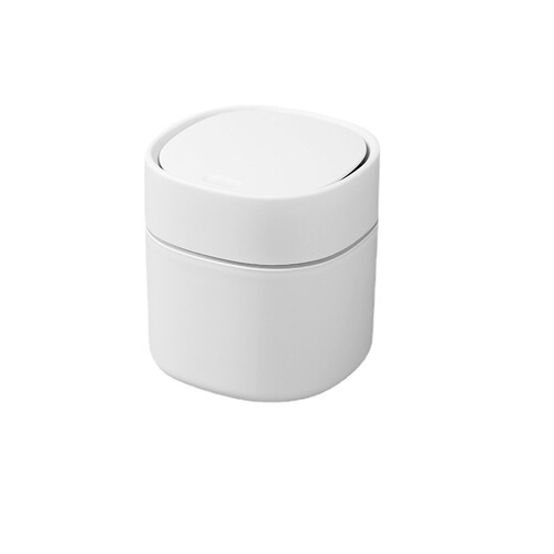 Rice wood desktop trash can push-type living room debris bucket car home desk storage tube garbage basket wholesale