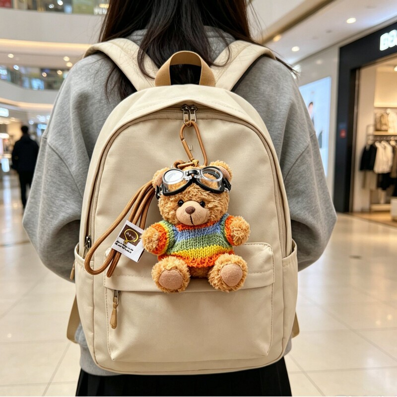 Sweater Bear Keychain Bag Pendant Creative Plush Toy Cute Bear Doll Couple Best Friend Gift Ornament Sweater Bear Keychain Bag Pendant Creative Plush Toy Cute Bear Doll Couple Best Friend Gift Ornament