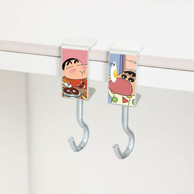 クレヨンしんちゃんフック学生デスクバッグフックアーティファクトステンレス鋼タイプパンチフリー取り外し可能なバッグフック|undefined