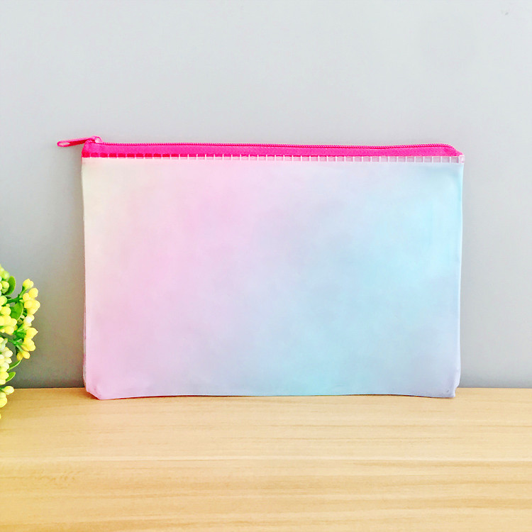 卡通流沙入油笔袋定制 透明pvc化妆包文具收纳袋 PVC笔袋