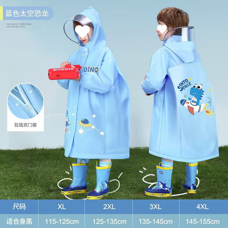 Children's Raincoat for Girls and Boys, Specifically for School, with a Large Zippered Pocket for Backpacks, Suitable for Kindergarten and Elementary School Students Children's Raincoat for Girls and Boys, Specifically for School, with a Large Zippered Pocket for Backpacks, Suitable for Kindergarten and Elementary School Students