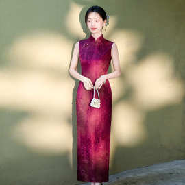2026新款香云纱旗袍女长款改良中式100%桑蚕丝连衣裙复古国风