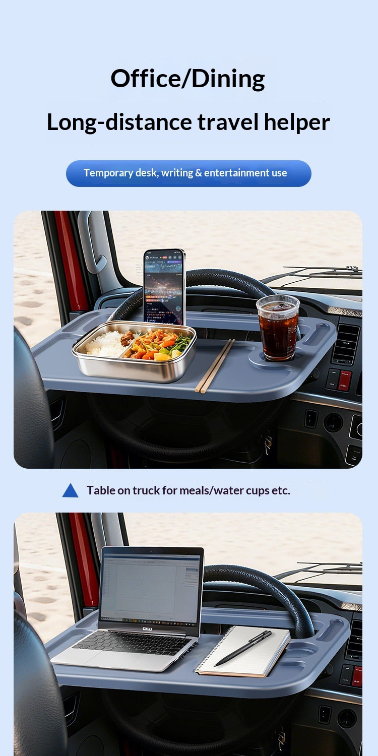 Cross-Border Special Supply Truck Steering Wheel Table, Dining Table, Large Car Accessories, In-Car Driving Table for Drivers