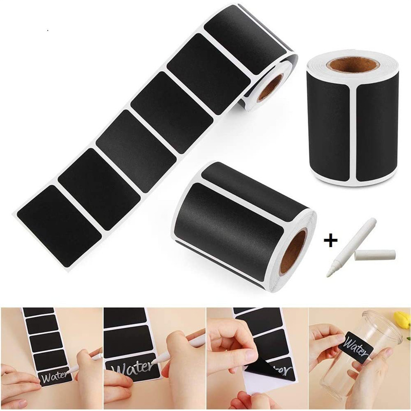 120 PCs/roll waterproof PVC rewritable blackboard sticker kitchen storage label blackboard chalk board sticker