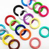 Baked paint color alloy spring buckle circular opening hardware connection card ring buckle anti -loss keychain DIY accessories