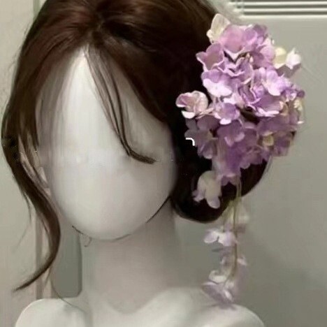 超仙花朵流苏发夹2025新款爆款清冷感侧边夹拍照氛围感头饰发卡|undefined