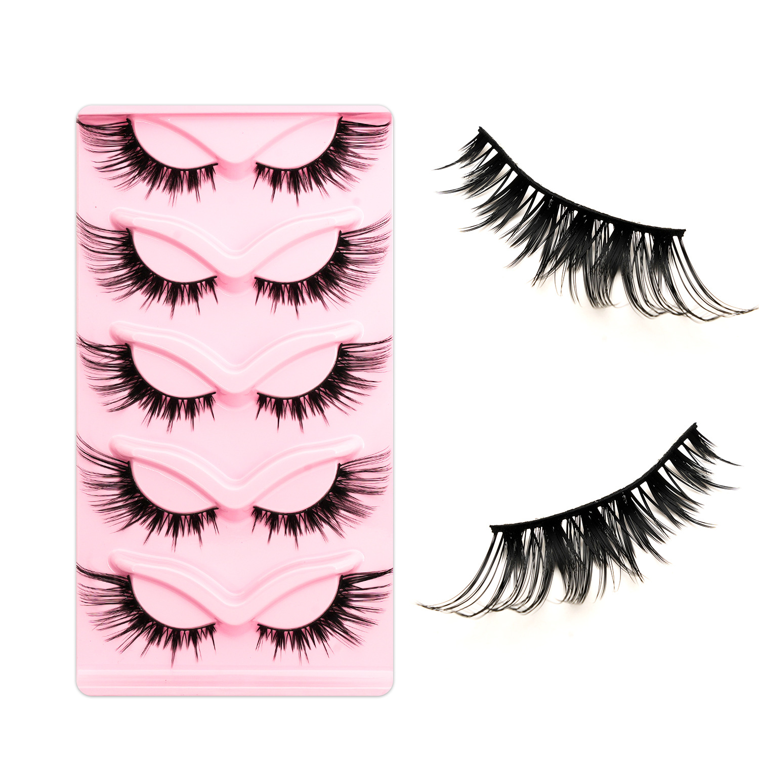 Europa y América ojo de gato zorro línea de ciegas falsas ciegas densas naturales una pieza de ojo negro ciegas al por mayor transfronterizas