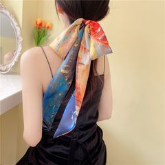 髪の毛のリボンの長いスカーフの新型のヘアバンドの大人の長いタイプの古風のストラップの長いプリントの長いタイプのヘアバンド