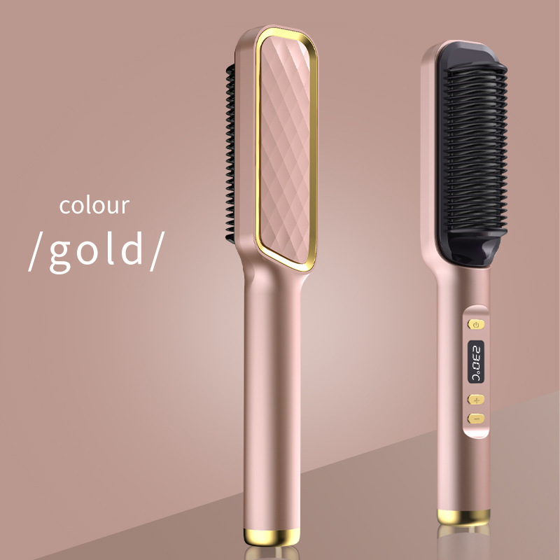 LCD ストレートヘアコーム マイナスイオンヘアストレートヘアとカーリング両用レイジーヘアアイロンストレートヘアアイロンクロスボーダー帯電防止|undefined