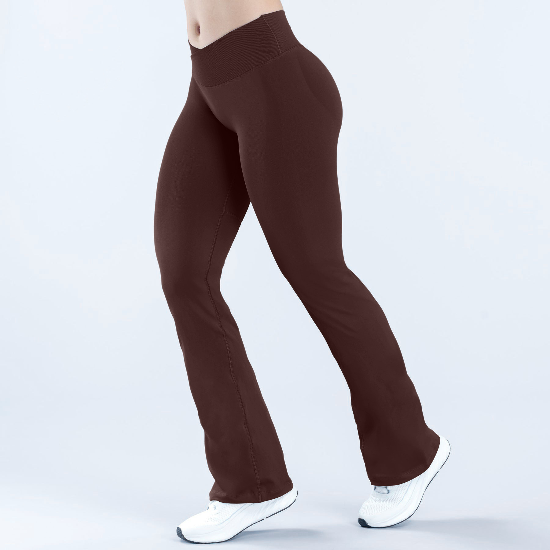 El cuerpo delgado y delgado, respirado y desnudo, pantalones de calzado de cintura alta y caderas, pantalones de calzado de calzado de calzado de calzado sin calzado. image 30