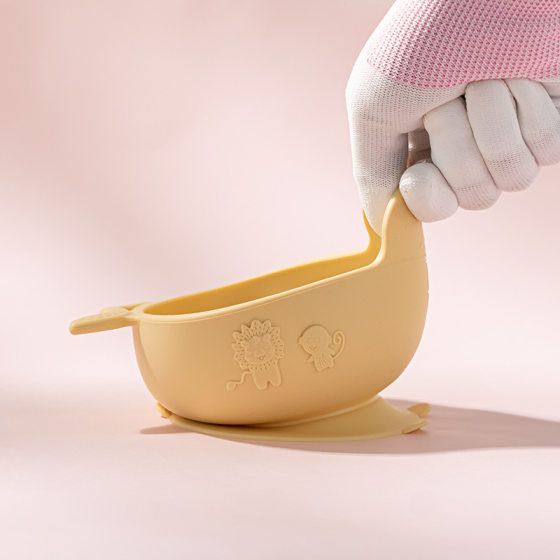 Elephant complementary bowl for infants and young children's training, feeding and learning to eat silicone suction cup children's tableware