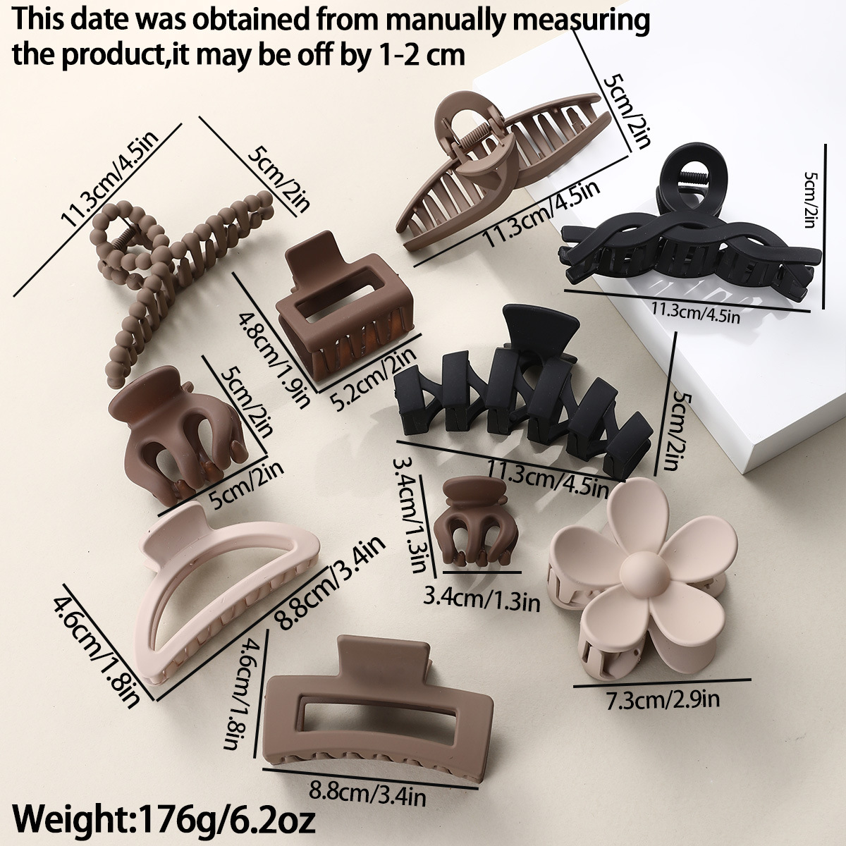 TikTok Xi Yin Amazon agarre tiburón clip perla anillo de pelo Fengpin DIY horquilla anillo de pelo 17 piezas