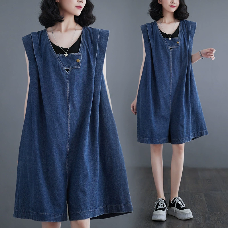 Suspenders, overall, shorts, summer trousers, loose fit, fitted, high-quality style, for teenagers