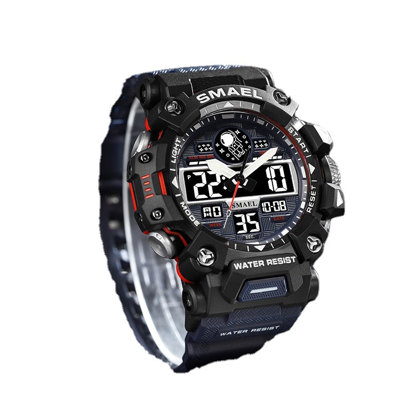 Smael Smar 8078 astronauta deportes al aire libre reloj de aleación de los hombres fresco impermeable función reloj electrónico