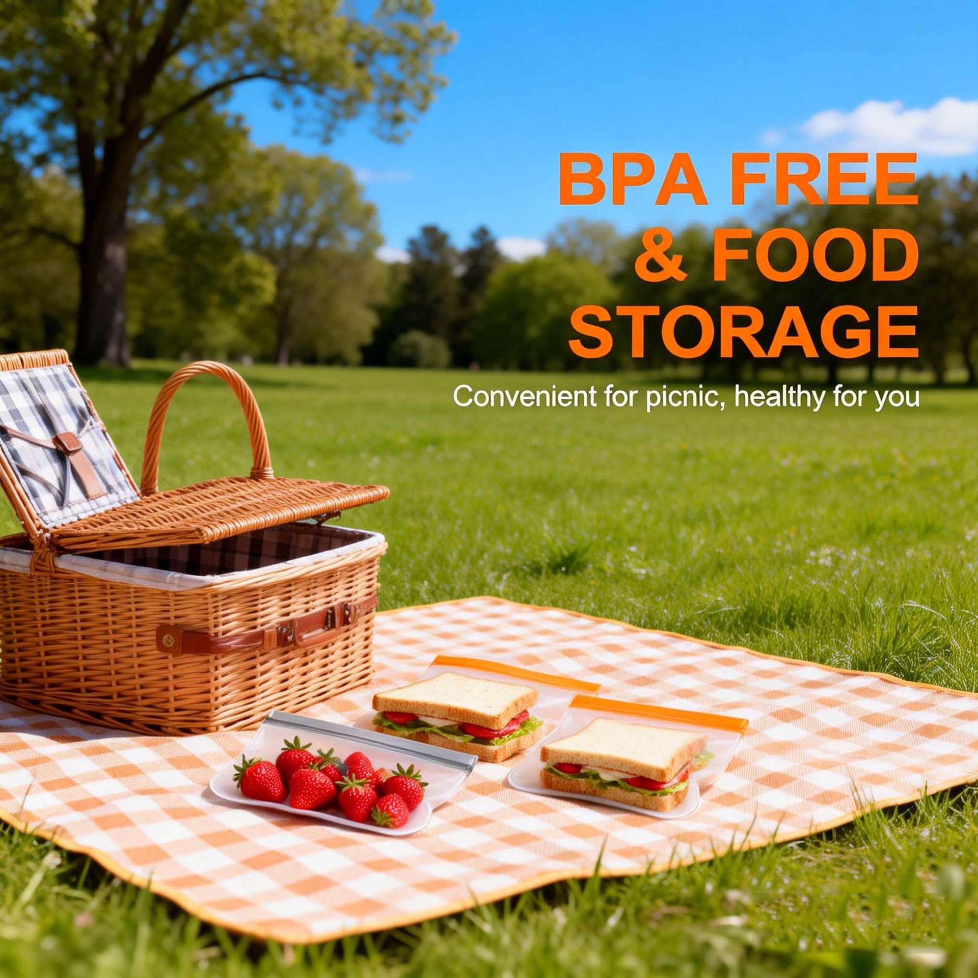 En stock al por mayor PEVA bolsa de almacenamiento de alimentos sándwich fresco-mantenimiento bolsa refrigerador snack cooler bolsa esmerilado sellado EVA