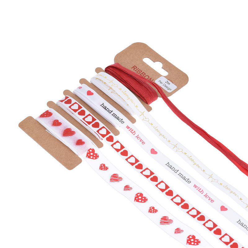 Decoración del día de San Valentín chino Cinta Roja arco material Cinta de embalaje de regalo de San Valentín de Amazon