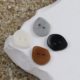 Irregular Fruit Button Shirt Sweater Black Yellow brown Grey Green creamy-white Shaped Two Hole Buckle