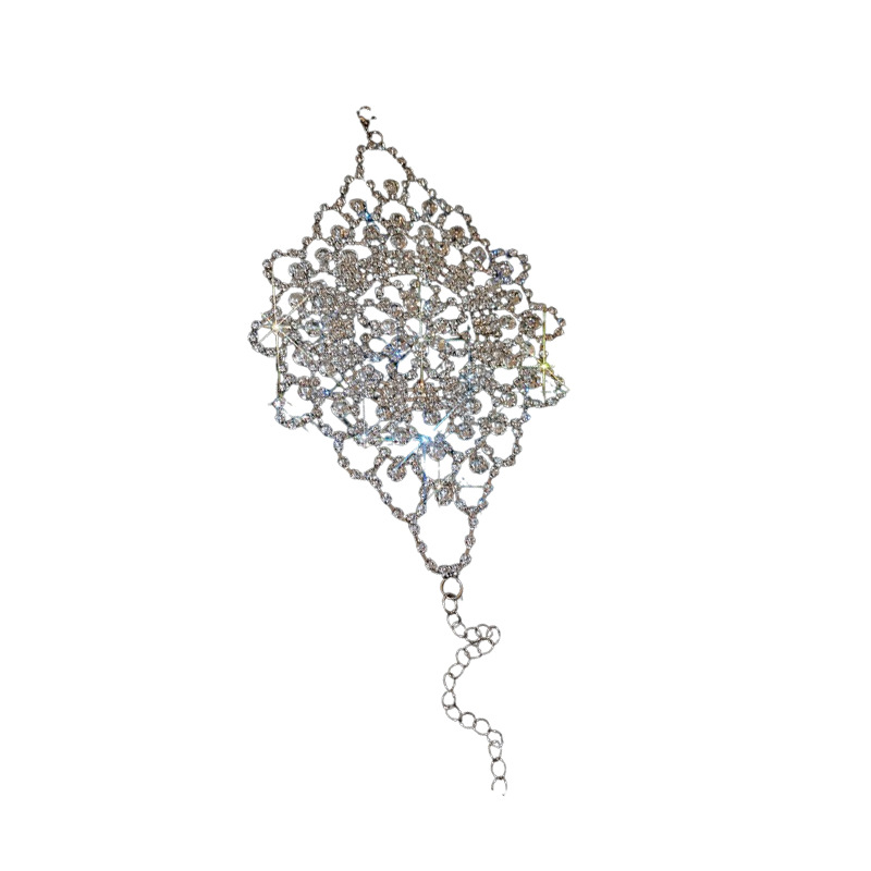 Flores de diamantes súper brillantes, una pulsera multiuso, pulsera de lujo ligera de temperamento de moda, joyería de alta gama de nicho de personalidad