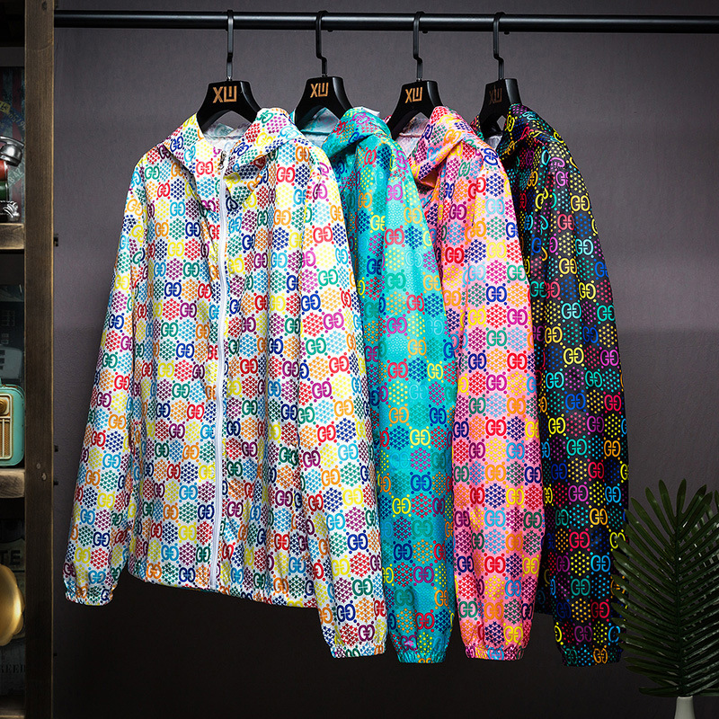 Καλοκαιρινό αλφάβητο για άνδρες και γυναίκες Ζευγάρι που φορά λεπτό μακρυμάνικο παλτό Κορεατικής μόδας αντηλιακό πουκάμισο με ζακέτα_voghion.com