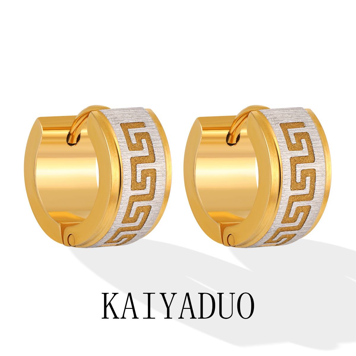 Classic matte fashionable universal earrings stainless steel