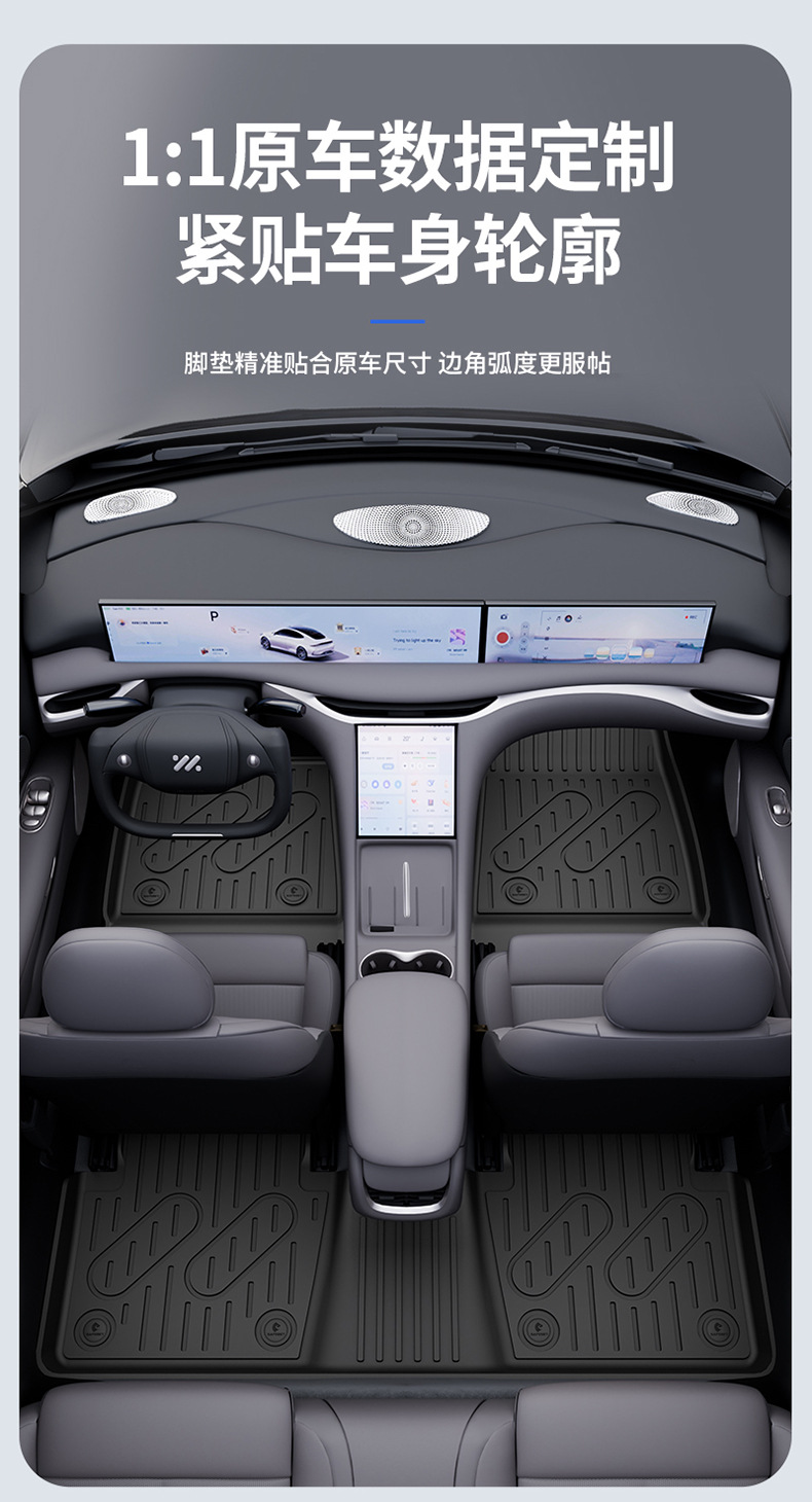 Suitable for the New Zhiji L6 Ls6 Ls8 Ls9 Special Vehicles, All-Weather Tpe Car Floor Mats and Car Accessories