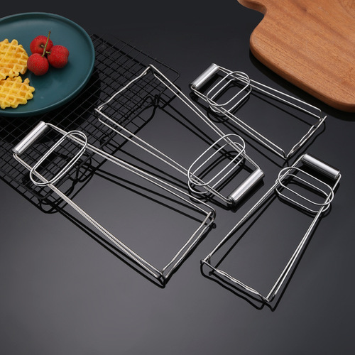Stainless steel plate holder tongs, bowl and plate gripper, heat-resistant plate lifter, kitchen small tools, heat-resistant gripper, kitchen plate lifter