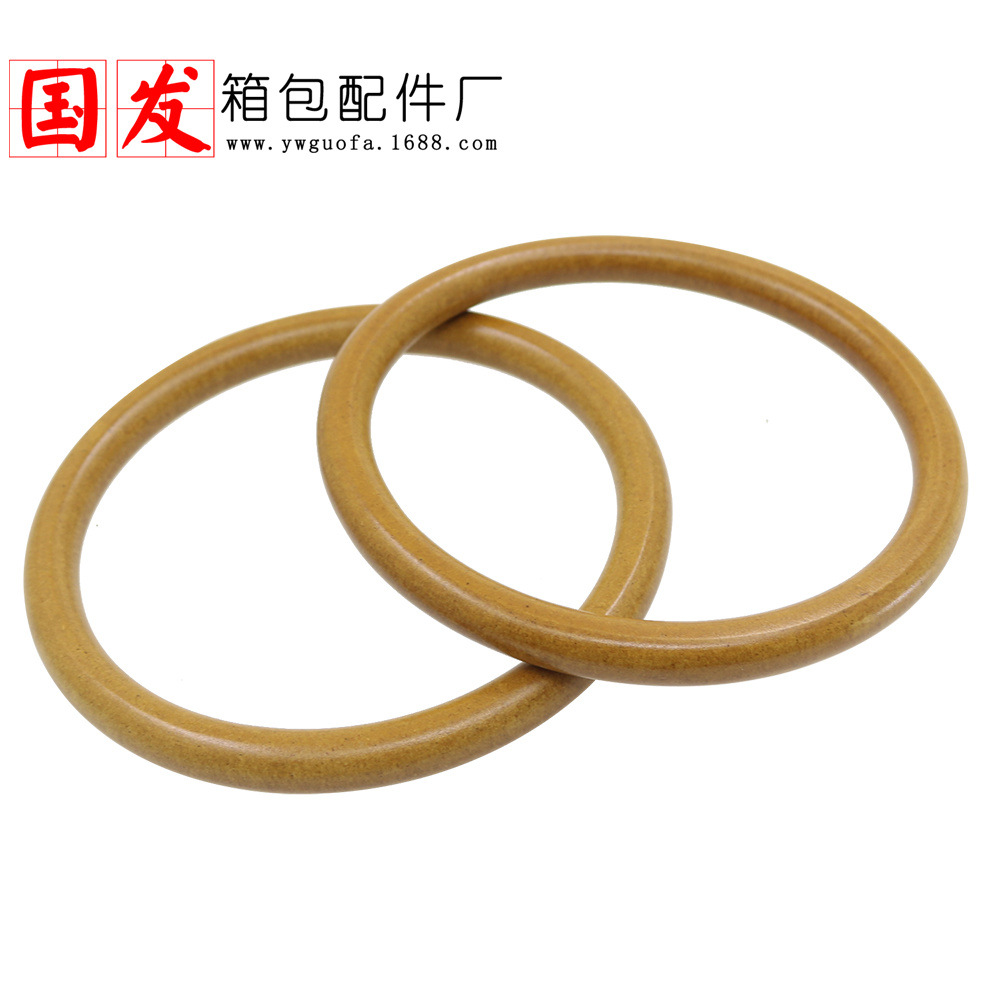 Cuenta especial: 14cm anillo redondo de madera, anillo de madera, mango redondo de mano, mango de madera, braza de mano