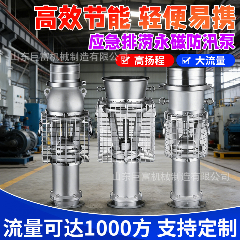 Permanent magnet variable frequency stainless steel submersible pump, high flow and high head mobile