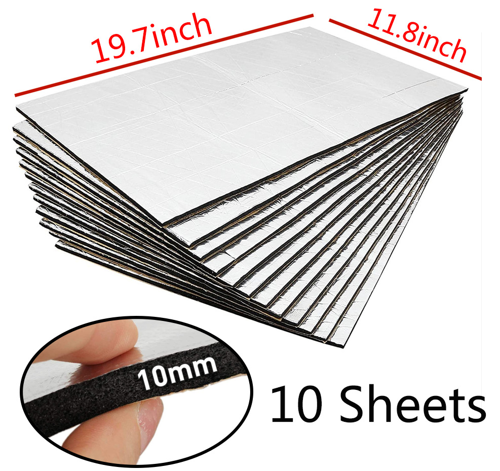 Cross-Border Amazon Best-Selling Car Soundproofing and Heat Insulation Cotton, Rubber and Plastic Cotton, Soundproofing Cotton, Heat Insulation Pads, Noise Reduction, Vibration Damping
