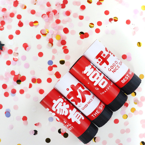 Wedding Confetti Cannon Small Cannon Ceremony Fireworks Fireworks Wedding Supplies Complete Set Cannon Gun Wedding Spray Fireworks Hand-Twisted Color Ribbon