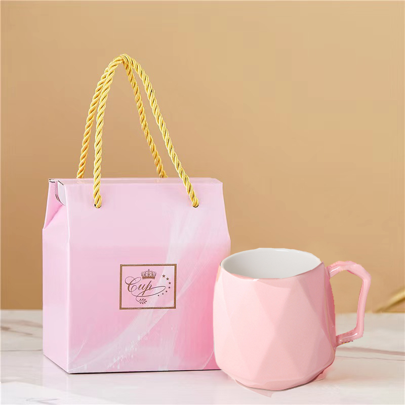 情侣对杯结婚回礼伴手礼陶瓷杯子家用水杯刻字马克杯带盖勺咖啡杯|undefined