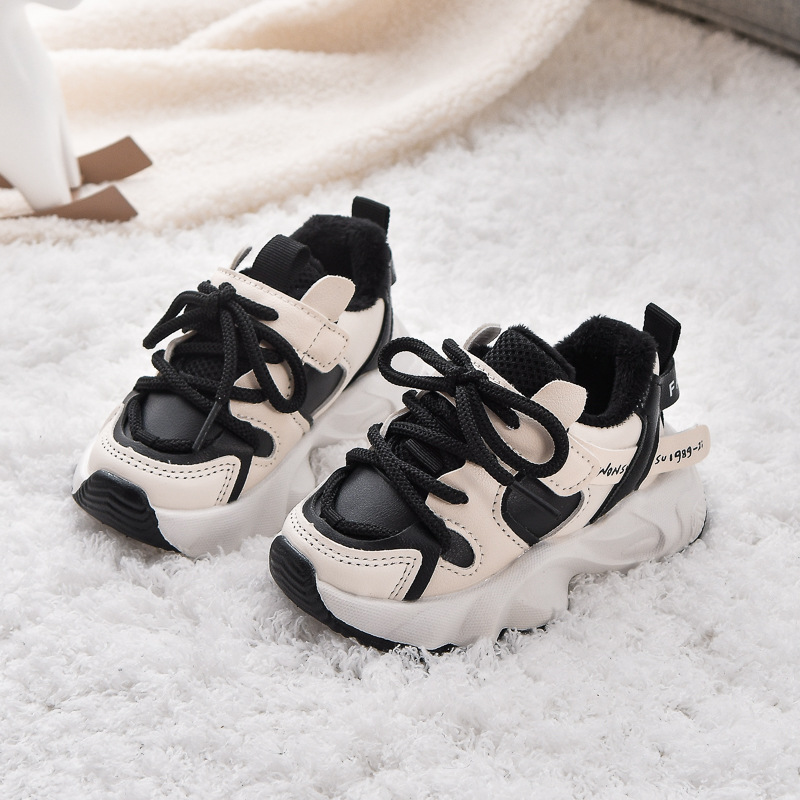 Zapatos de invierno para bebés, calentamiento de terciopelo, zapatos de algodón, 21 - 30 yardas, zapatos para niños pequeños, zapatos deportivos para niños y niñas